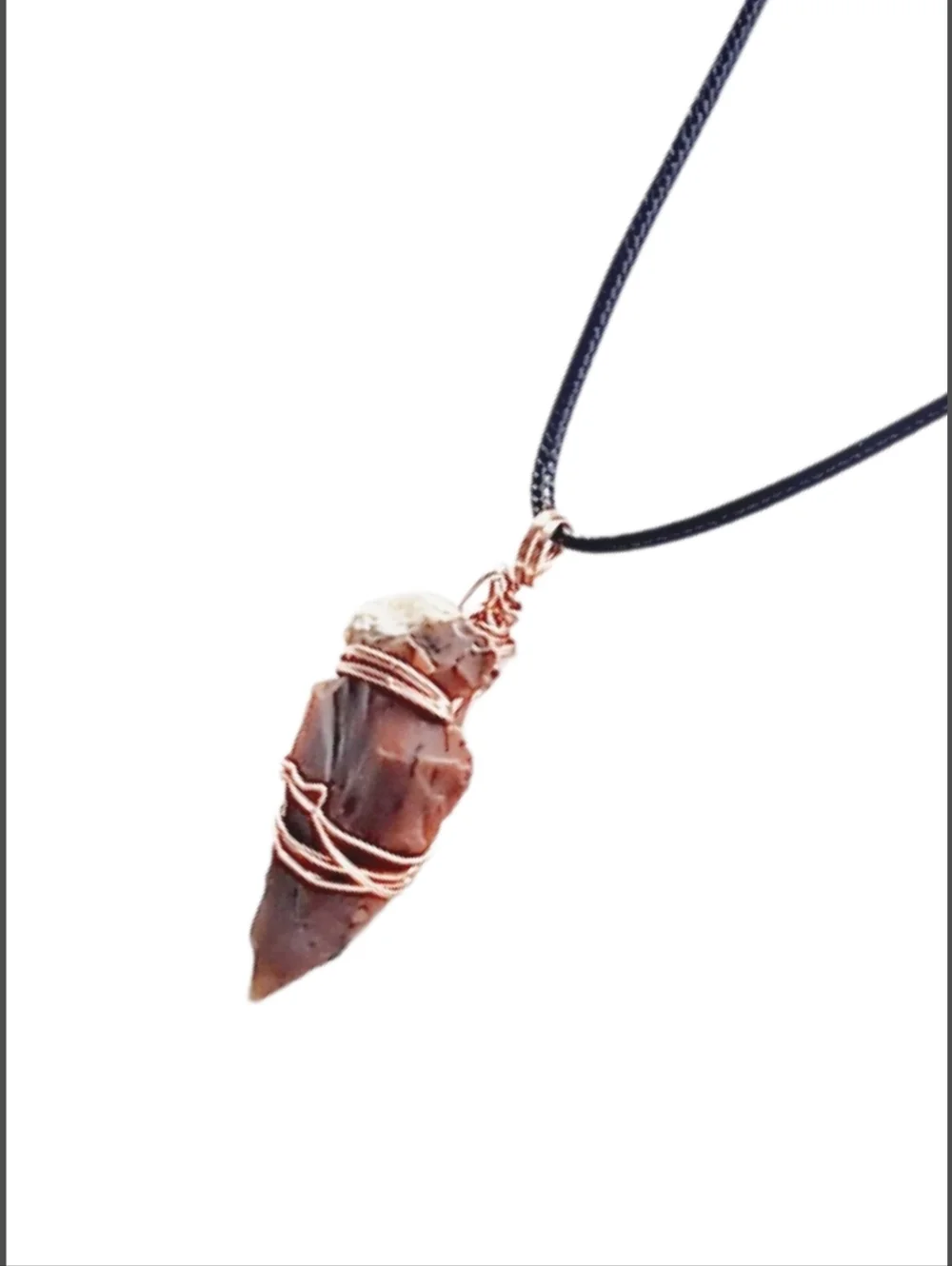 Genuine Fossilized Shark Tooth Pendant with Black Cord Necklace NWOT